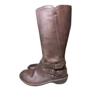 UGG Rosen Women size 8 Knee High Leather Boot Shearling Lined